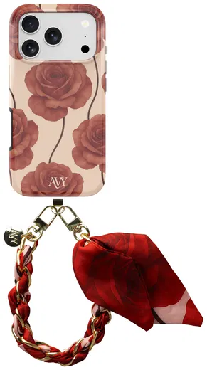 AVY Apple iPhone 17 Pro Max MagSafe Hoesje met Koord 32CM Botanique Roses afbeelding 1