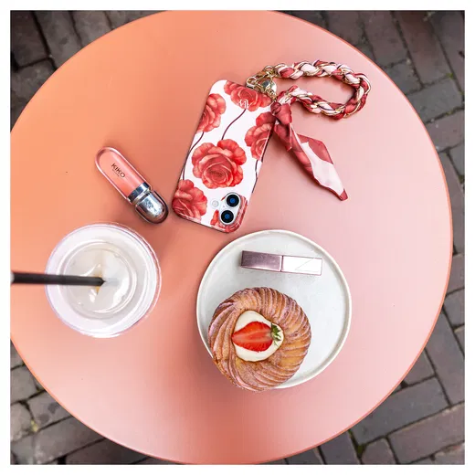 AVY Apple iPhone 17 Pro Max MagSafe Hoesje met Koord 32CM Botanique Roses afbeelding 5