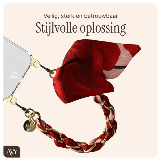 AVY Apple iPhone 17 Pro Max MagSafe Hoesje met Koord 32CM Botanique Roses afbeelding 10