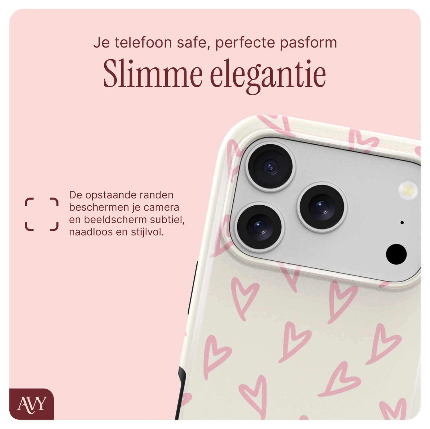 AVY Apple iPhone 17 Pro Max MagSafe Hoesje met Koord 30CM Cupid Hearts afbeelding 6