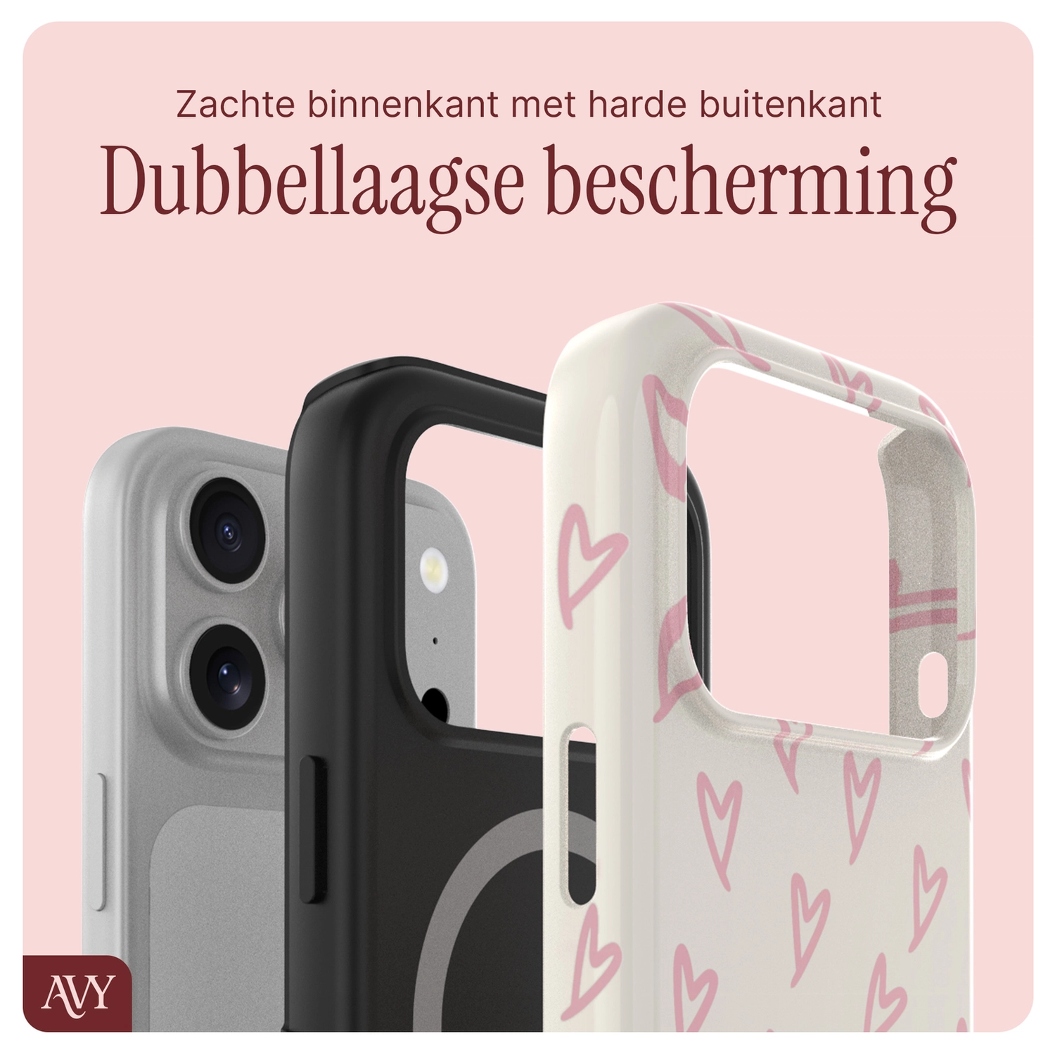 AVY Apple iPhone 17 Pro Max MagSafe Hoesje met Koord 30CM Cupid Hearts afbeelding 9