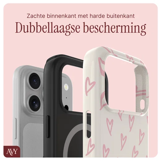 AVY Apple iPhone 17 Pro Max MagSafe Hoesje met Koord 30CM Cupid Hearts afbeelding 9