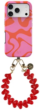 AVY Apple iPhone 17 Pro Max MagSafe Hoesje met Koord 30CM Rose Hearts