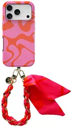 AVY Apple iPhone 17 Pro Max MagSafe Hoesje met Koord 32CM Rosé Twist afbeelding