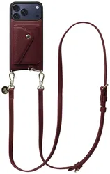 AVY Apple iPhone 17 Pro Max - Styled Kit - Burgundy - Long Leather afbeelding