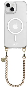 AVY Apple iPhone 15 Hoesje met Koord & MagSafe 30CM Aurum Lien