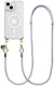 AVY Apple iPhone 15 Hoesje met Koord & MagSafe 130CM Tressé Purple afbeelding 1