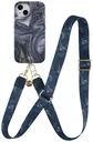 AVY Apple iPhone 15 MagSafe Hoesje met Koord 130CM Obscura Blue