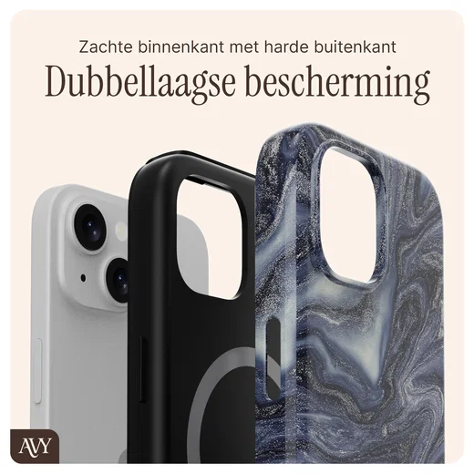 AVY Apple iPhone 15 MagSafe Hoesje met Koord 130CM Obscura Blue afbeelding 8