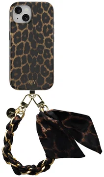 AVY Apple iPhone 15 MagSafe Hoesje met Koord (32CM) Panthera Chic