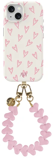 AVY Apple iPhone 15 MagSafe Hoesje met Koord 30CM Cupid Hearts afbeelding 1