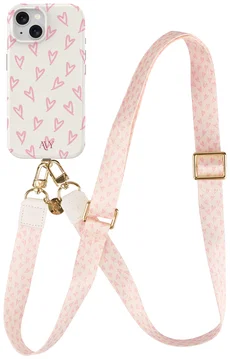 AVY Apple iPhone 15 MagSafe Hoesje met Koord 130CM Cupid Blush