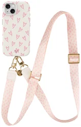 AVY Apple iPhone 15 MagSafe Hoesje met Koord 130CM Cupid Blush afbeelding