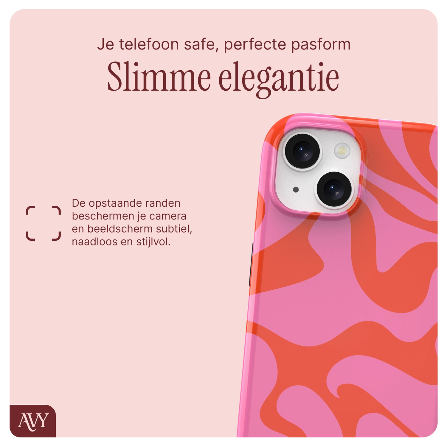 AVY Apple iPhone 15 MagSafe Hoesje met Koord 30CM Rose Hearts afbeelding 6
