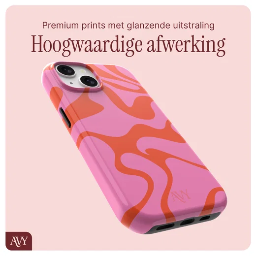 AVY Apple iPhone 15 MagSafe Hoesje met Koord 30CM Rose Hearts afbeelding 7