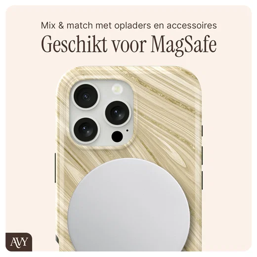 AVY Apple iPhone 15 Pro MagSafe Hoesje met Koord 32CM Aurum Gold afbeelding 8
