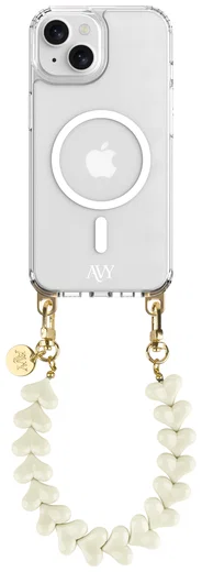AVY Apple iPhone 13 / 14 Hoesje met Koord & MagSafe 30CM Cupid Beige afbeelding 1