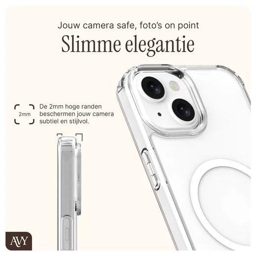 AVY Apple iPhone 13 / 14 Hoesje met Koord & MagSafe 30CM Cupid Beige afbeelding 6