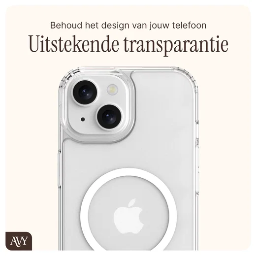 AVY Apple iPhone 13 / 14 Hoesje met Koord & MagSafe 30CM Cupid Beige afbeelding 7