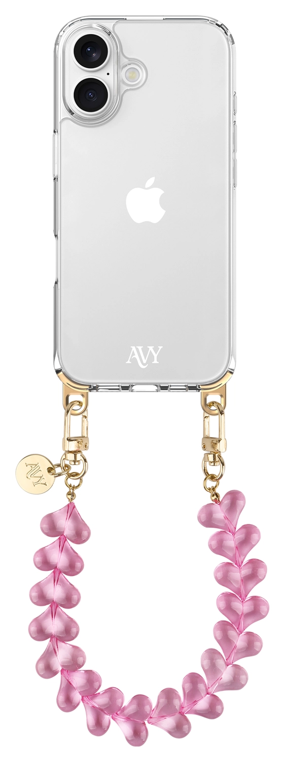 AVY Apple iPhone 13 / 14 Hoesje met Koord & MagSafe 30CM Cupid Clear Pink afbeelding 12