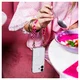 AVY Apple iPhone 13 / 14 Hoesje met Koord & MagSafe 30CM Cupid Clear Pink afbeelding 2