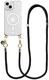 AVY Apple iPhone 13 / 14 Hoesje met Koord & MagSafe 130CM Tressé Black afbeelding 1