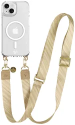 AVY Apple iPhone 13 / 14 Hoesje met Koord & MagSafe 130CM Aurum Gold afbeelding