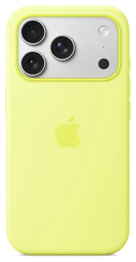 Origineel Apple iPhone 17 Pro Hoesje MagSafe Silicone Case Geel afbeelding 1