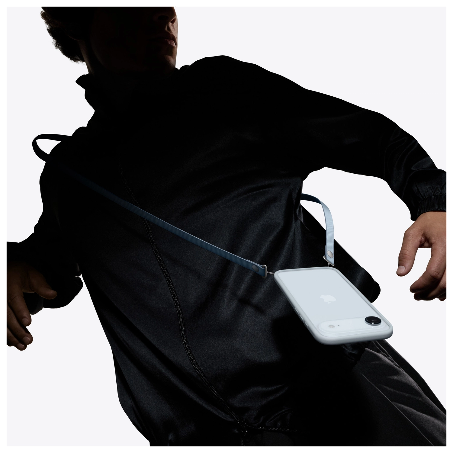 Originele Apple Crossbody Strap - Universeel Telefoonkoord Zwart afbeelding 3