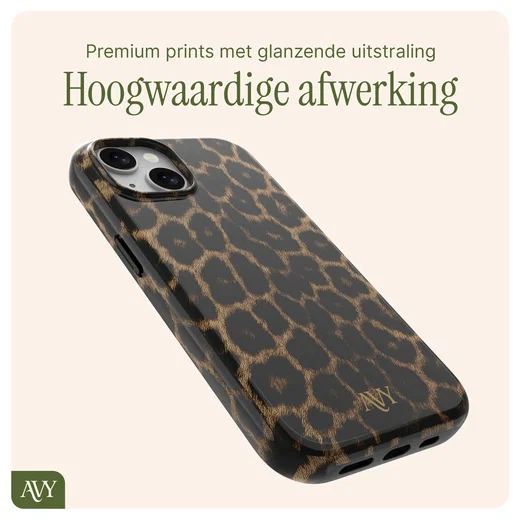 AVY Apple iPhone 13 / 14 MagSafe Hoesje met Koord 30CM Panther Hearts afbeelding 7
