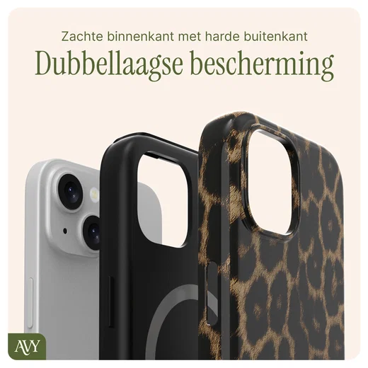 AVY Apple iPhone 13 / 14 MagSafe Hoesje met Koord 30CM Panther Hearts afbeelding 9