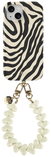 AVY Apple iPhone 13 / 14 MagSafe Hoesje met Koord 30CM Safari Hearts afbeelding 1