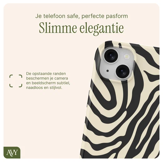 AVY Apple iPhone 13 / 14 MagSafe Hoesje met Koord 30CM Safari Hearts afbeelding 6
