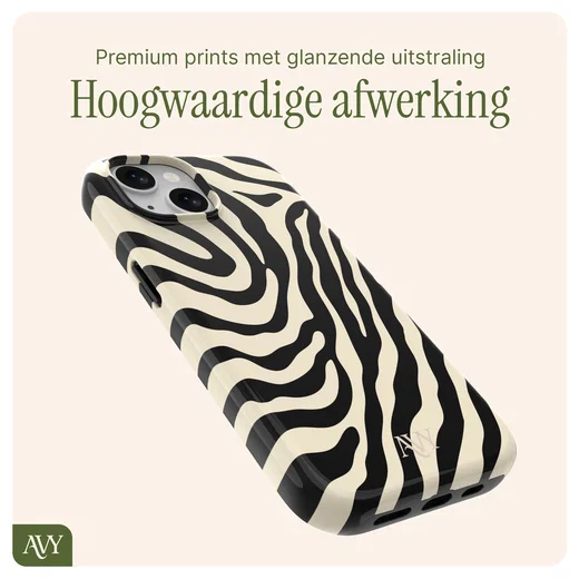 AVY Apple iPhone 13 / 14 MagSafe Hoesje met Koord 30CM Safari Hearts afbeelding 7