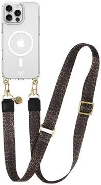 AVY Apple iPhone 14 Pro Hoesje met Koord & MagSafe 130CM Panthera Chic