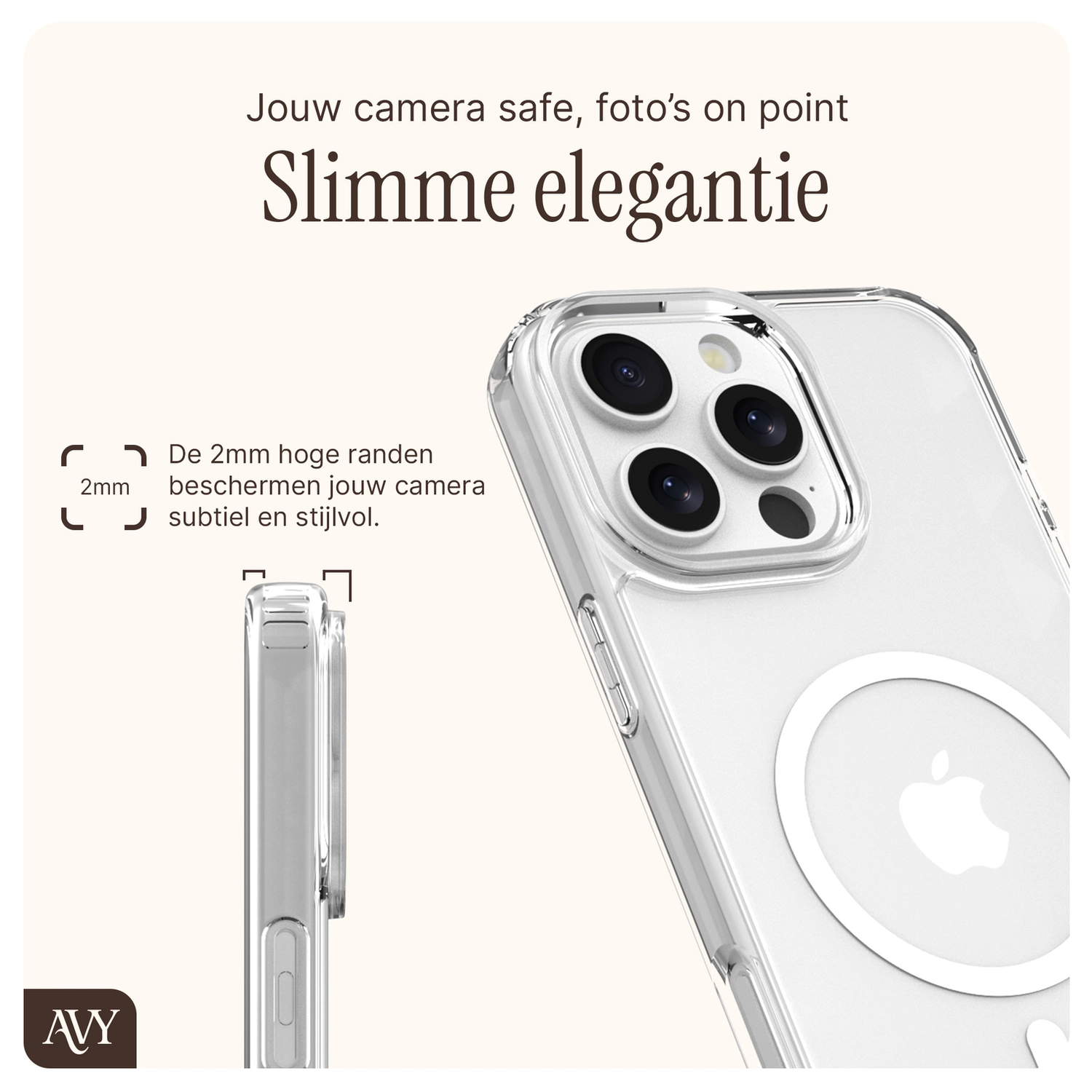 AVY Apple iPhone 14 Pro Hoesje met Koord & MagSafe 130CM Panthera Chic afbeelding 4