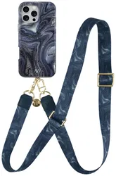 AVY Apple iPhone 14 Pro MagSafe Hoesje met Koord 130CM Obscura Blue afbeelding