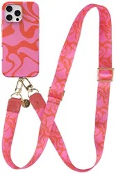 AVY Apple iPhone 14 Pro MagSafe Hoesje met Koord 130CM Rosé Twist afbeelding