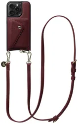 AVY Apple iPhone 14 Pro - Styled Kit - Burgundy - Long Leather afbeelding