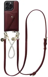 AVY Apple iPhone 14 Pro - Styled Kit - Burgundy - Leather and Silver afbeelding