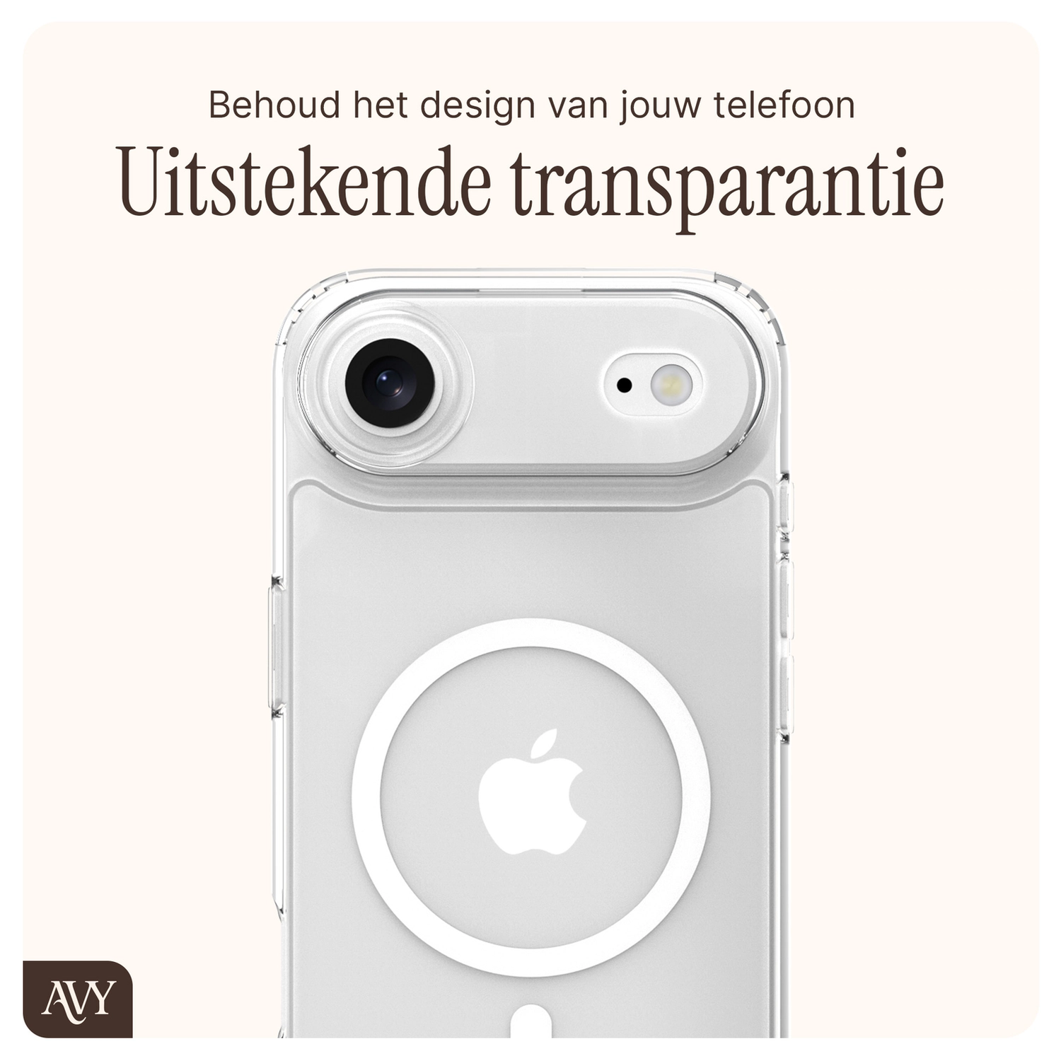AVY Apple iPhone Air Hoesje met Koord & MagSafe 130CM Tressé Black afbeelding 7
