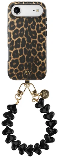 AVY Apple iPhone Air MagSafe Hoesje met Koord 30CM Panther Hearts afbeelding 1
