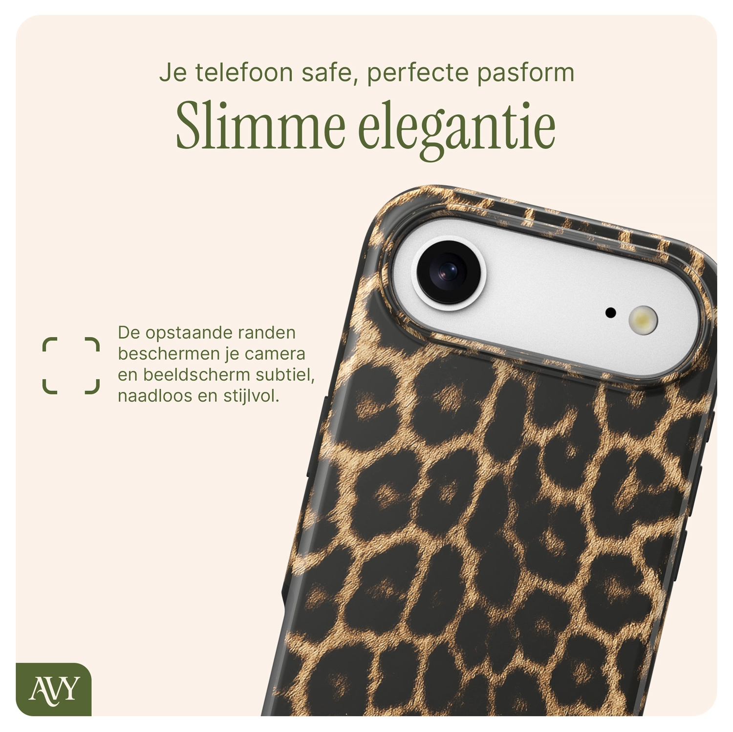 AVY Apple iPhone Air MagSafe Hoesje met Koord 30CM Panther Hearts afbeelding 13