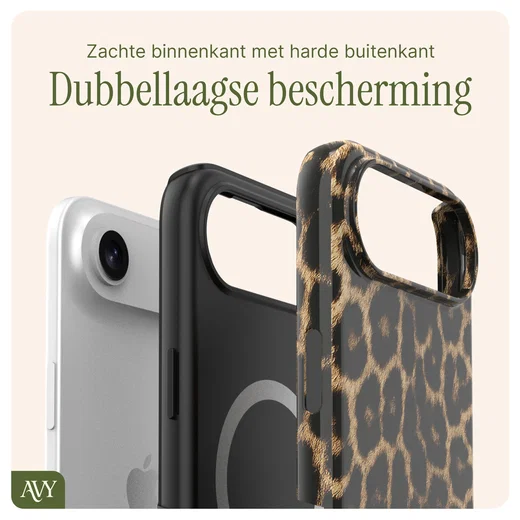 AVY Apple iPhone Air MagSafe Hoesje met Koord 30CM Panther Hearts afbeelding 9