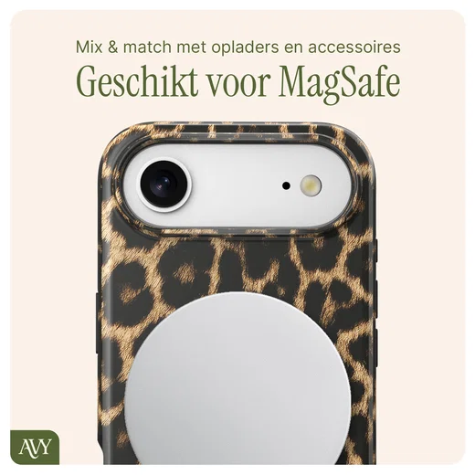 AVY Apple iPhone Air MagSafe Hoesje met Koord 30CM Panther Hearts afbeelding 10