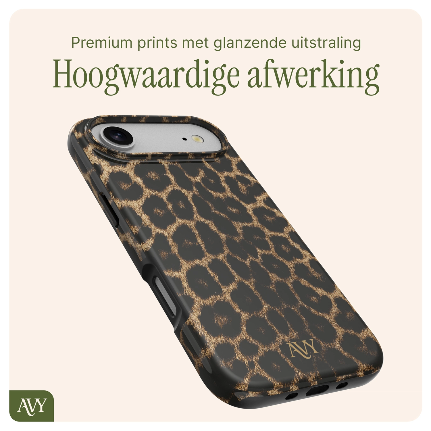 AVY Apple iPhone Air MagSafe Hoesje met Koord 30CM Panther Hearts afbeelding 11