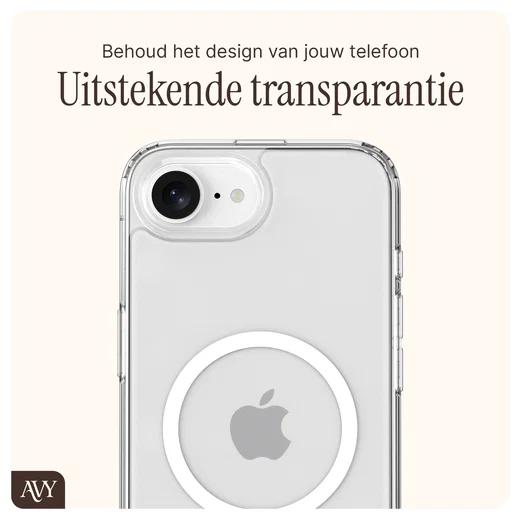 AVY Apple iPhone 17e / 16e Hoesje met Koord & MagSafe 130CM Tressé Black afbeelding 7