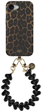 AVY Apple iPhone 17e / 16e MagSafe Hoesje met Koord 30CM Panther Hearts