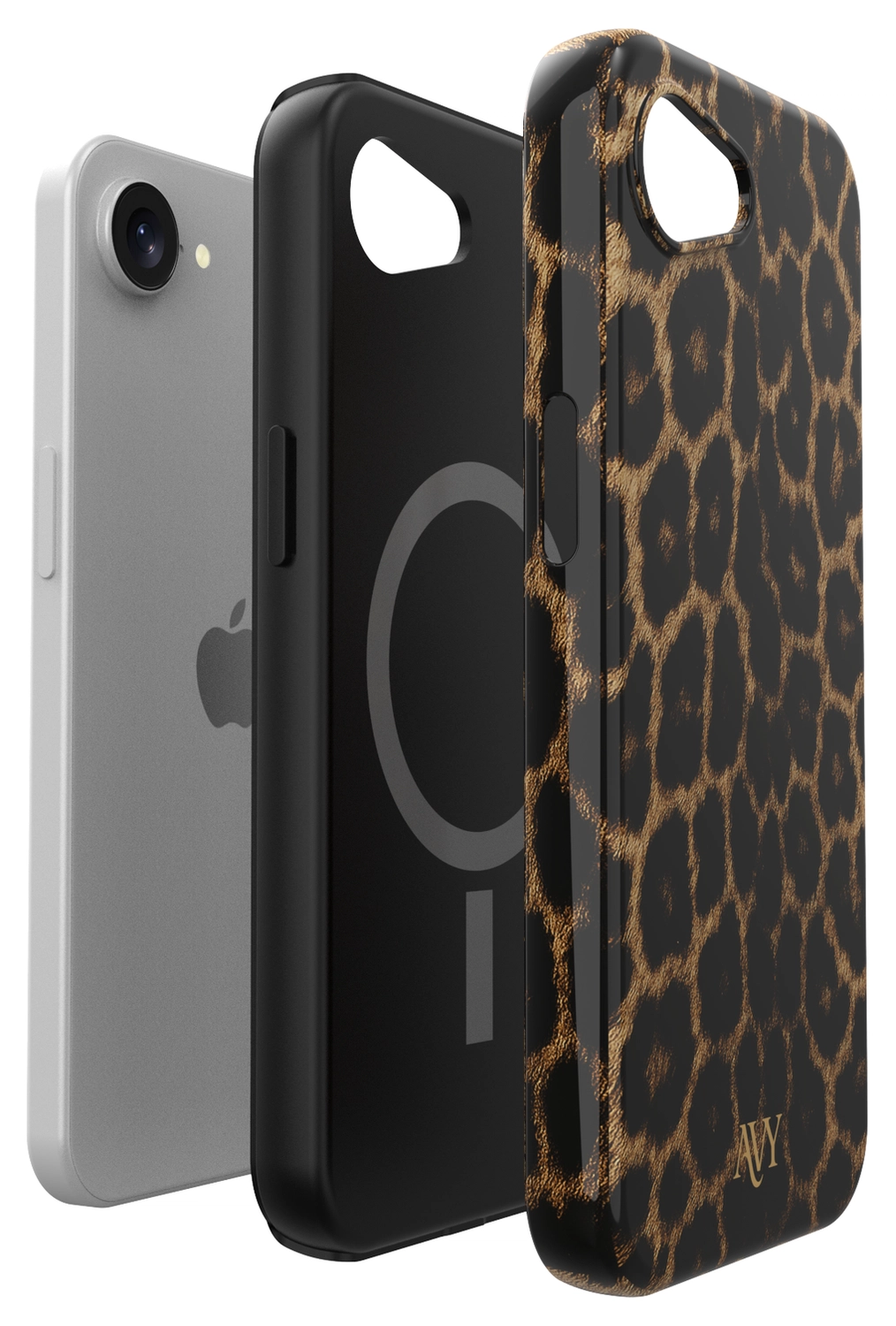 AVY Apple iPhone 17e / 16e MagSafe Hoesje met Koord 30CM Panther Hearts afbeelding 18