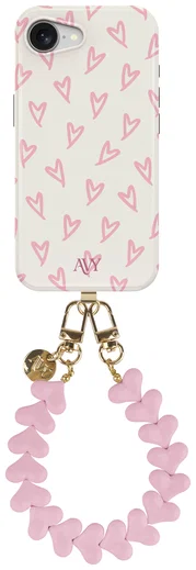 AVY Apple iPhone 17e / 16e MagSafe Hoesje met Koord 30CM Cupid Hearts afbeelding 1